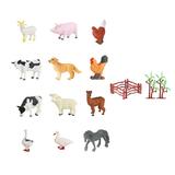 Almencla 12 Pieces Farm Animal Figures Toys Realistic Mini Farm Animal Figurines PVC Farm Barn Animals Playset for Kids Party Favors A