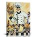 COMIO Original Retro Design Senior Pastry Chef Tin Signs Wall Art Thick Tinplate Print Poster Wall Decoration Kitchen
