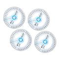 4Pcs Practical Circle Measuring Ruler Circle Geometric Ruler Multi-function Drafting Ruler