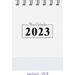 Angfeng 1PC 2023 Cute Mini Desk Calendar Pocket Event Reminder Memo Spiral Small Table Desktop Self Standing Easel Flip Calendar 2022-2023(Blue)