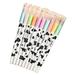 Huanledash 10Pcs 0.38mm Gel Pens Comfortable Grip Portable Evenly Ink Creative Smooth Writing Multicolor Cow Design Signature Pens Office Supplies