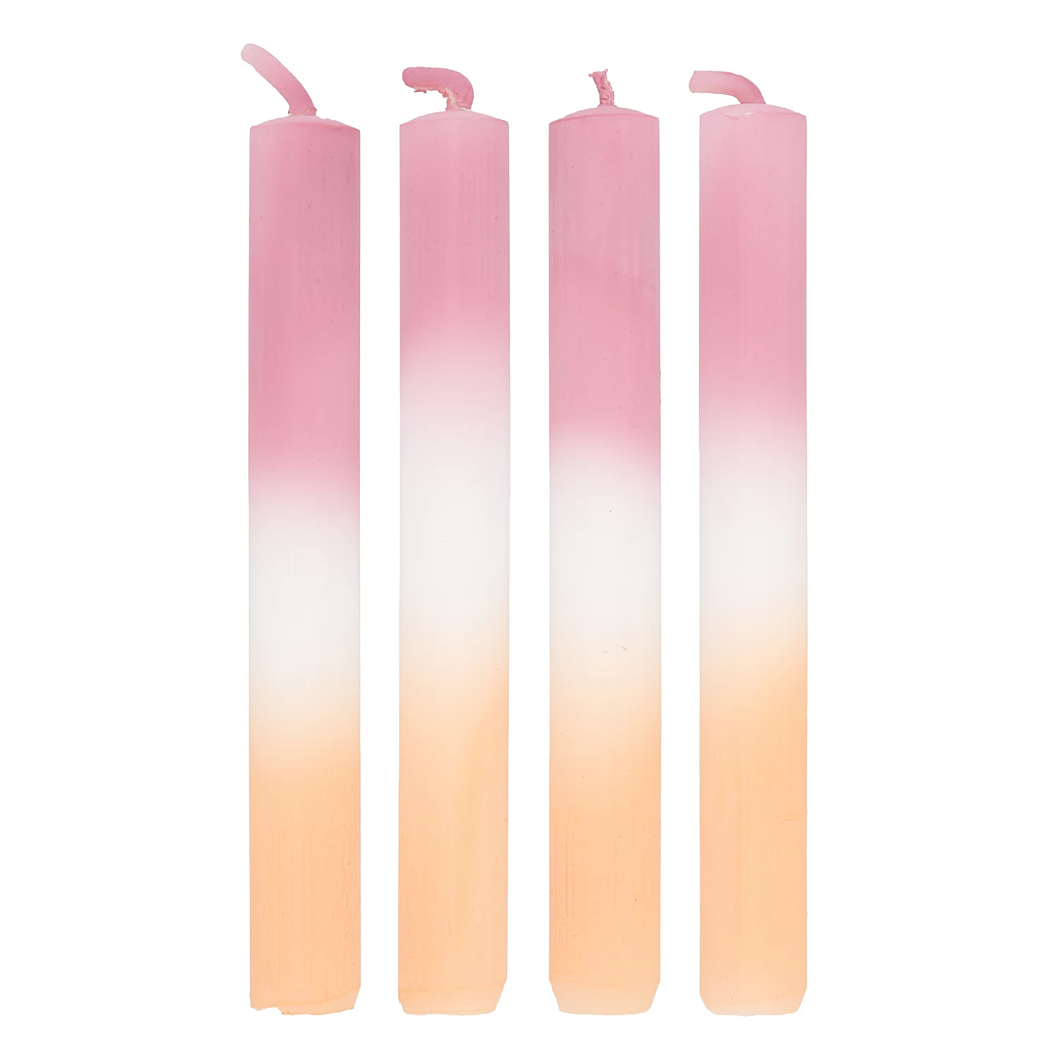 Stabkerzen Dip Dye, rosé, 18 x 2,2 cm, 4 Stück Image