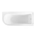 Trojan Baths Gloss White Roll-Top Right-Handed Traditional Shower Bath (L)168.5Cm (W)75Cm