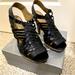 Jessica Simpson Shoes | Jessica Simpson Delanco, Black, Wood-Like Heel, Size 8.5m | Color: Black/Brown | Size: 8.5