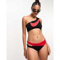 Nike Swimming Icon Sneakerkini asymmetrical bikini bottoms in black and red