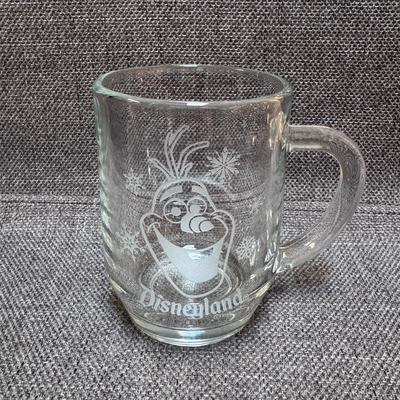 Disney Dining | Disney Olaf Glass Mug Cup Disneyland Frozen | Color: White | Size: Os
