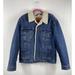 Levi's Jackets & Coats | Levi's Premium Women's Ex-Boyfriend Trucker Jacket L Denim Sherpa Lined Blue | Color: Blue | Size: L