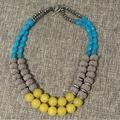 Anthropologie Jewelry | Anthropologie Double-Strand Necklace Beads Versatile! | Color: Blue/Yellow | Size: Os