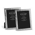 Edzard picture frames Pavia for photos, 5x7 inch (13 x 18 cm), elegant silver-plated, tarnish-proof, with velvet backing, incl. 2 hangers, for standing and hanging Silver Mirror Polished, Set of 2