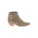 Rebecca Minkoff Ankle Boots: Green Solid Shoes - Women's Size 5 1/2 - Round Toe