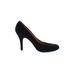 J.Crew Heels: Slip-on Stiletto Cocktail Black Print Shoes - Women's Size 8 - Round Toe