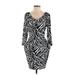 2b bebe Casual Dress: Black Zebra Print Dresses - Women's Size Small