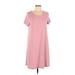 Gap Casual Dress - Shift: Pink Solid Dresses - Women's Size Medium