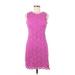 Nicole by Nicole Miller Cocktail Dress - Sheath: Pink Jacquard Dresses - Women's Size 4