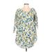 Old Navy Casual Dress - Shift: White Floral Dresses - Women's Size Large