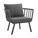 Modway Metal Outdoor Lounge Chair Metal in Gray | 28 H x 32 W x 28.5 D in | Wayfair 889654153009