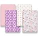 Winston Porter Maturo Crib Sheets for Girls, Standard Size 28"x 52", Pink World Polyester in Indigo/Pink | 52 H x 28 W x 8 D in | Wayfair