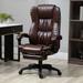 Red Barrel Studio® PU Leather Office Chair in Black/Brown | 27 W x 27 D in | Wayfair 345B9D6F59CF4363BB5753BFC3E29BF3