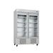 Infrico IRR-AN49CR AN Series 54 1/2" 2 Section Reach In Refrigerator, (2) Left/Right Hinge Glass Doors, 115v, Silver