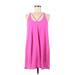 Blue Rain Cocktail Dress - Popover: Pink Solid Dresses - Women's Size Small