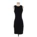 Zara Casual Dress - Bodycon Crew Neck Sleeveless: Black Print Dresses - Women's Size Small