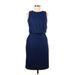 J.Crew Factory Store Casual Dress Crew Neck Sleeveless: Blue Dresses - Women's Size 2