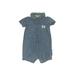Carter's Short Sleeve Outfit: Blue Print Bottoms - Size 12 Month