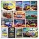 Friedens bus Strand Surfen Cartoon Wand Zeichen Vintage Kunst Metallplatte Dekor Zinn Zeichen Garage