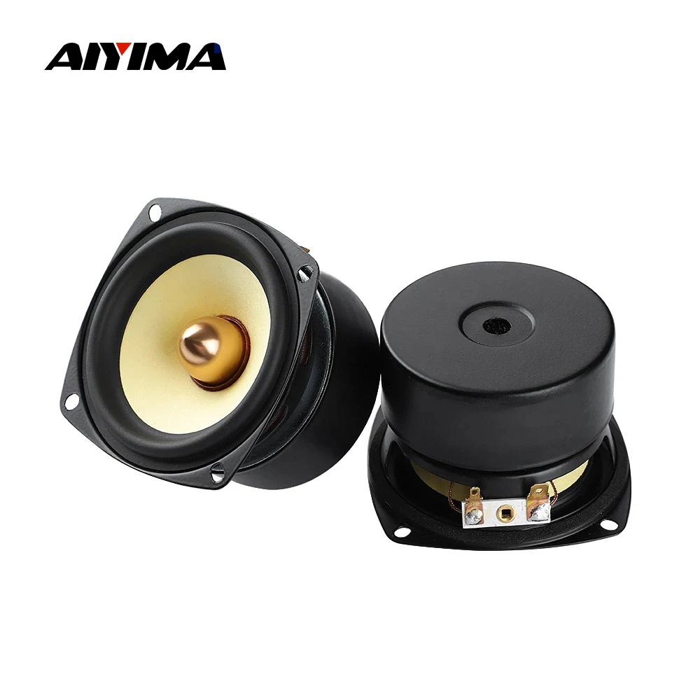 AIYIMA 2 Stücke 3 Zoll Tragbare Full Range Audio Lautsprecher 4 8 Ohm 25 W HiFi Bullet Bücherregal Lautsprecher DIY Hause Verstärker Audio Amp