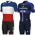 FDJ Team Cycling Jersey 2024 Set France Champion abbigliamento estivo Mens Road Bike camicie Suit