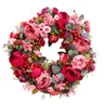 Ghirlanda decorativa per porta ghirlanda di fiori di peonia con fiore di seta 40cm ghirlanda fatta