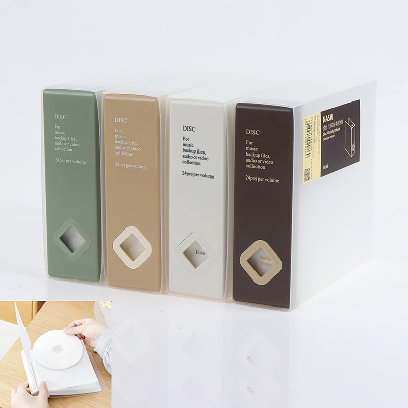 24-Disc-CD-DVD-Organizer-Halter, Aufbewahrungskoffer, harte Album-Kapazitätsbox, tragbar