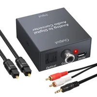 Analog-Digital-Audio-Wandler r/l rca 3 5mm Aux-Digital-Koaxial-Toslink-Audio-Adapter für ps3 xbox