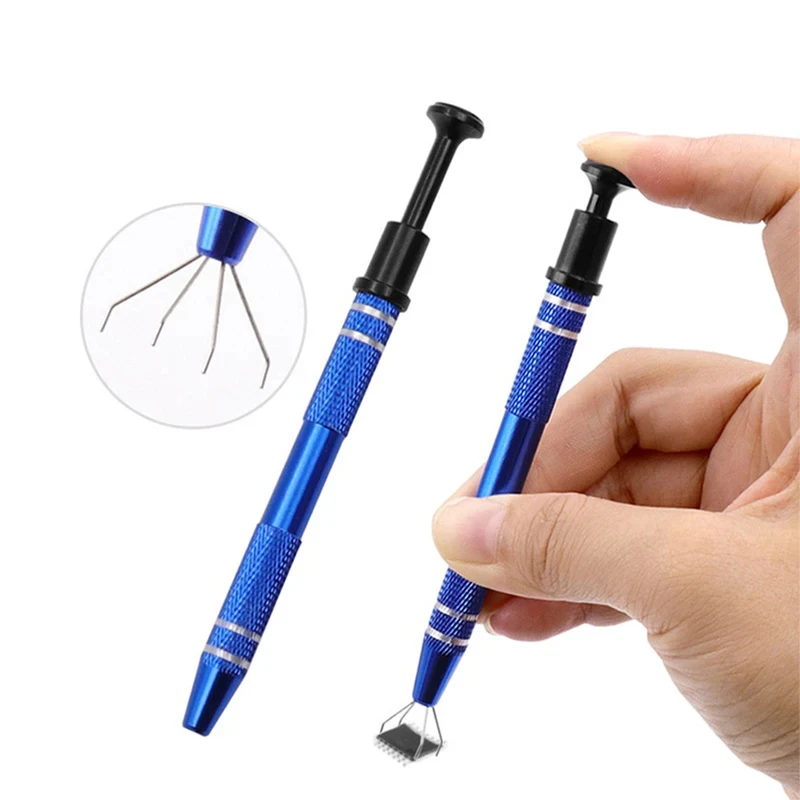 Elektronische Komponente Grabber Vier Klaue SMD IC Extractor Pickup BGA Chip Picker Patch IC Saug Stift Elektronische Reparatur Hand Werkzeug Image