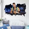 WWE LA Knight Broken Wall Sticker - 90cm width x 50cm height