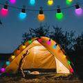 Airpow USB Powered Multicolor Ball Bulb Light String Outdoor Camping Tent Light String Watertight Courtyard Garden Canopy Decoration LED Mood Light for Holiday Wedding Party Home Decor