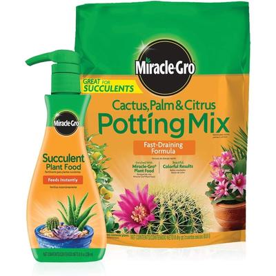 Potting Mix and Plant Food Bundle of Soil and Liquid Plant Food