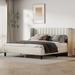 King Size Upholstered Platform Bed Frame with Headboard