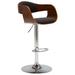 vidaXL Solid Bent Wood Bar Stool Faux Leather Bar Counter Seating Multi Colors