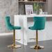 Swivel Velvet Barstools 2pcs Adjusatble Seat Height Bar Stools