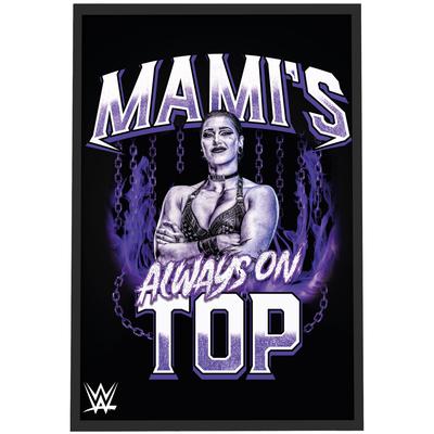 WWE Rhea Ripley Mami's Always On Top Poster – gerahmt, A3 Image