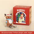 Fanshiluo Cute Christmas Gift Desktop Phone Holder Santa Claus Elk Penguin Bear Snowman Ornament Girl Heart Tablet Holder