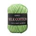 Cglfd Clearance Gradient Hand Knitting Milk Cotton Crochet Yarn 100% Soft Acrylic 3-ply Baby Cotton Wool Yarn Dryable Machine Washable Color-Green 03# 50g for Making Bags Hats Dolls Scarves