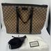 Gucci Bags | Gucci Gg Canvas Large Joy Tote With Traps. | Color: Brown/Tan | Size: 17 X 12 X 5