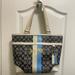 Coach Bags | Coach Bag Gray And Black With Blue And White Stripes Gold Logo In The Front | Color: Black/Gray | Size: Os