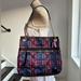 Coach Bags | Coach Poppy Tartan C Signature Navy/Pink Plaid Shoulder Bag/Tote | Color: Blue/Pink | Size: Os