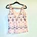 Free People Tops | Free People Embroidered Sleeveless Blouse, Aztec/Art Deco, Pale Pink, Size Xs | Color: Pink | Size: Xs