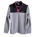 Columbia Tops | Columbia Women’s Grey Colorblock Quarter Zip Fleece Pullover Sweatshirt Medium | Color: Gray/Pink | Size: M