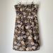 J. Crew Dresses | J. Crew Sz 12 Floral Strapless Cotton Mini Dress | Color: Gold/Gray | Size: 12