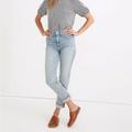 Madewell Jeans | Madewell Tall Roadtripper High-Rise Slim Boyjeans In Edenwald Wash Size 24t | Color: Blue | Size: 24